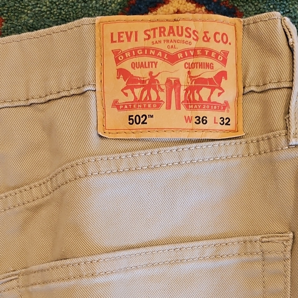 Levi's Tan Chinos & Khakis with Durable Leather Patch 36x32